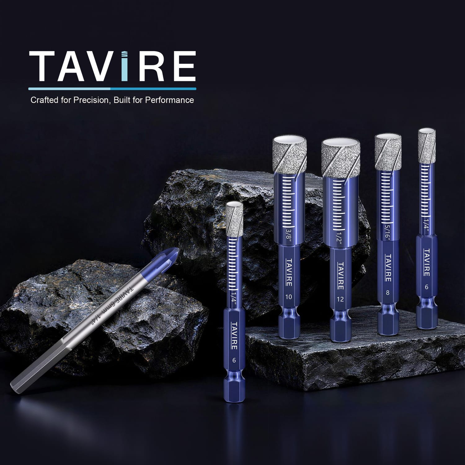 Tavire hex shank diamond drill bits set